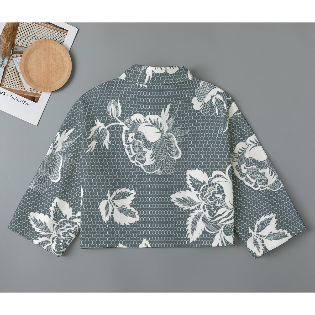 All-Over Print Women's Cropped Jacket | 245GSM Cotton