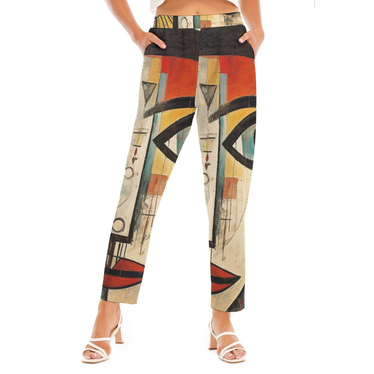 All-Over Print Women's Loose Straight-leg Pants