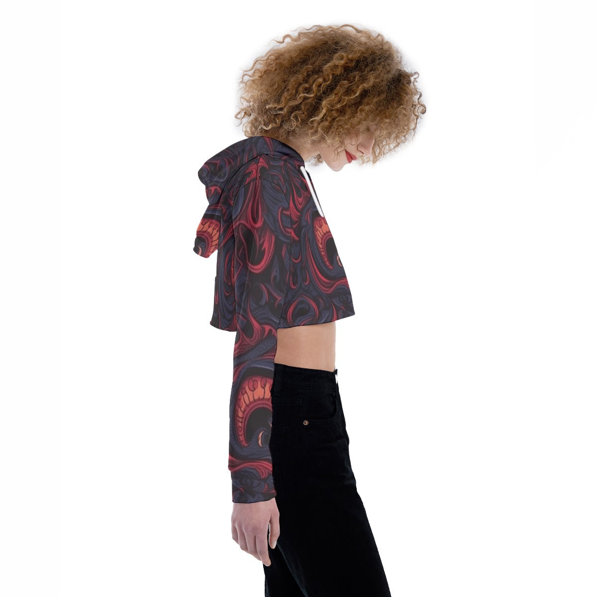 All-Over Print Women's Crop Top Hoodie