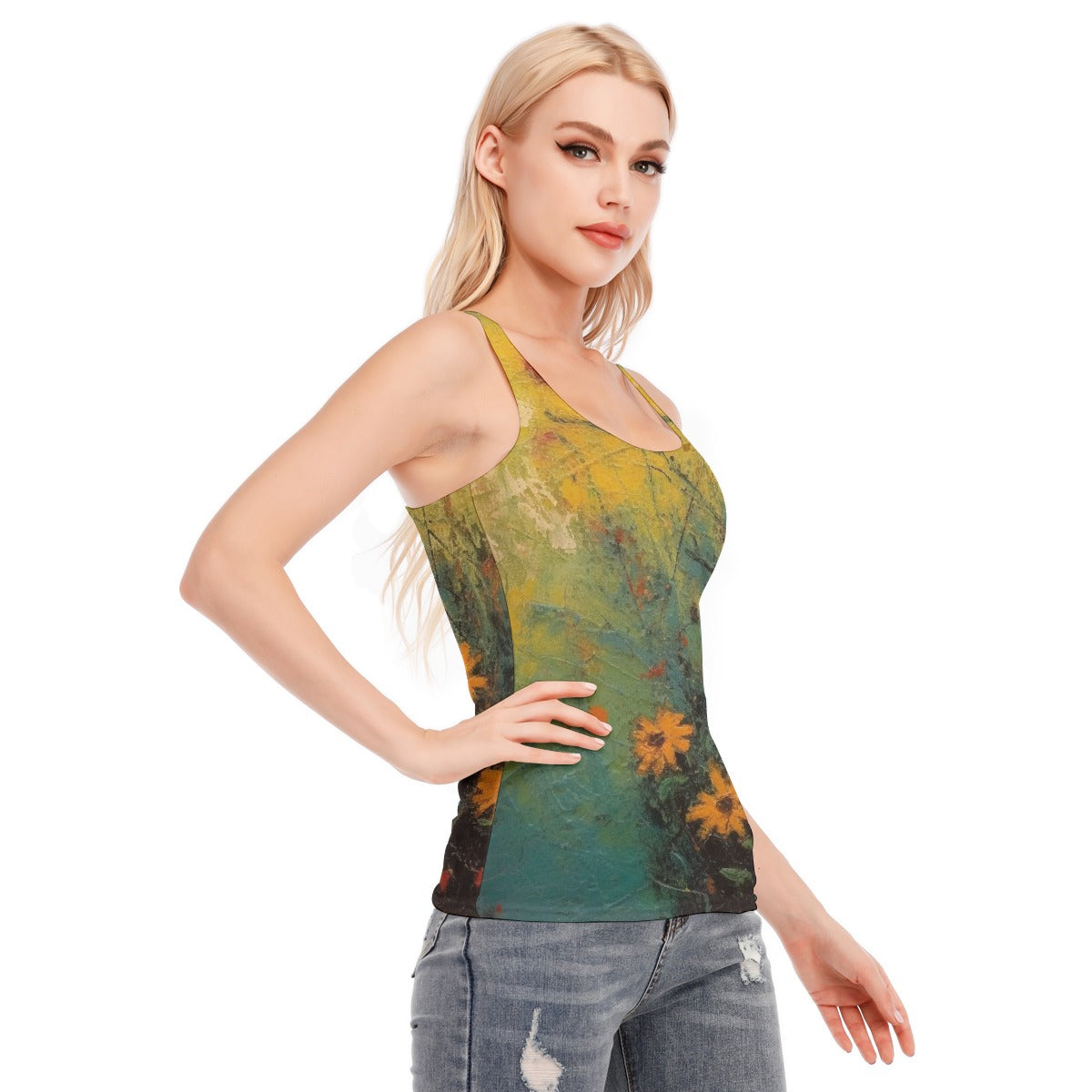 All-Over Print Women's Racer Vest | 190GSM Cotton