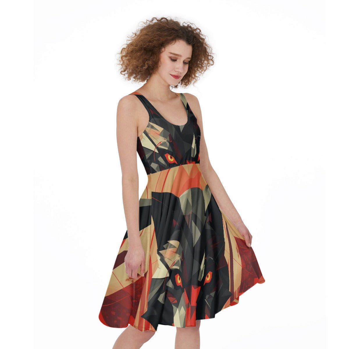 All-Over Print Women's Sleeveless Dress