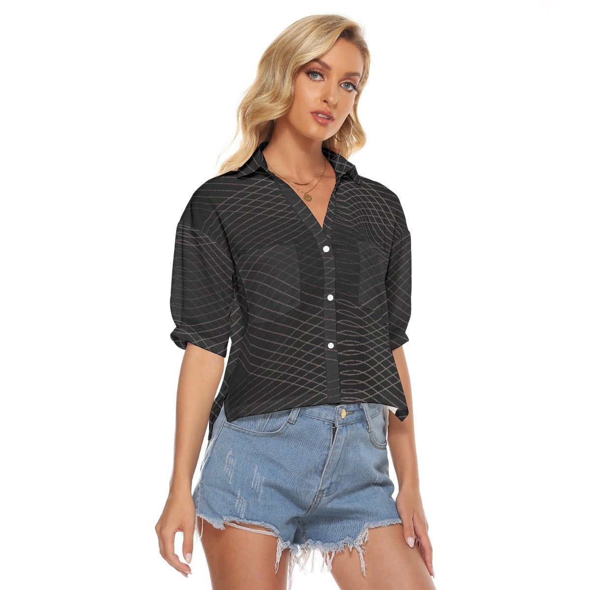 All-Over Print Women's V-neck Shirts