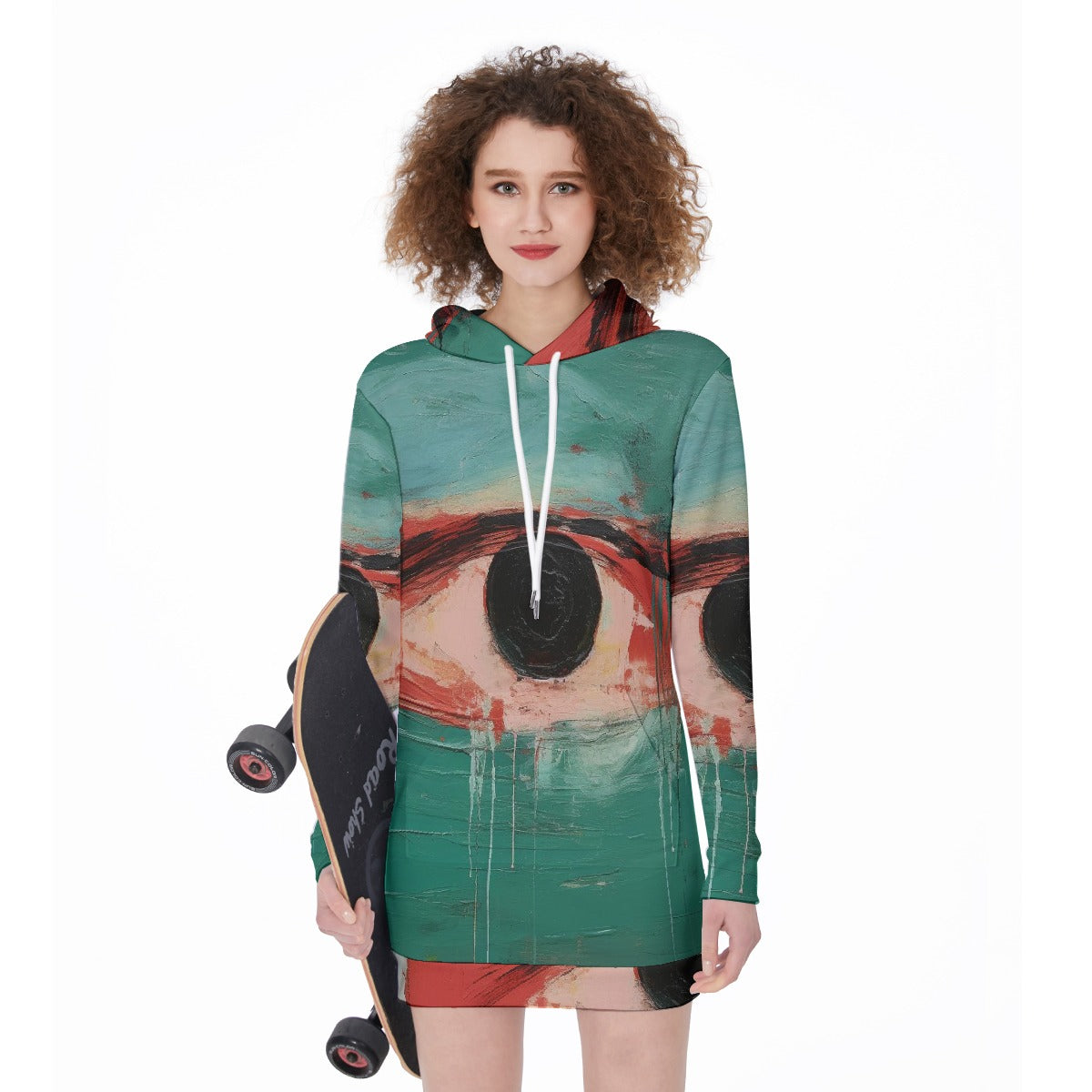 All-Over Print Women's Long Hoodie