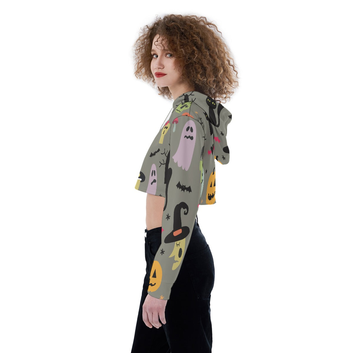 All-Over Print Women's Crop Top Hoodie