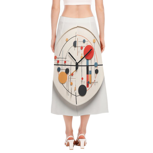 All-Over Print Women's High Slit Long Skirt