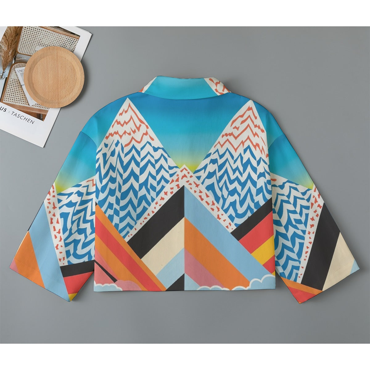 All-Over Print Women's Cropped Jacket | 245GSM Cotton