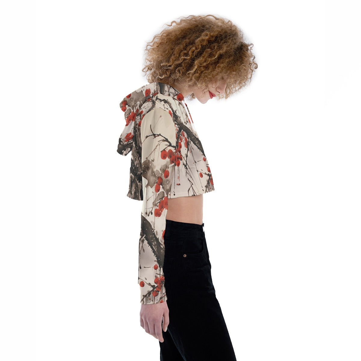 All-Over Print Women's Crop Top Hoodie