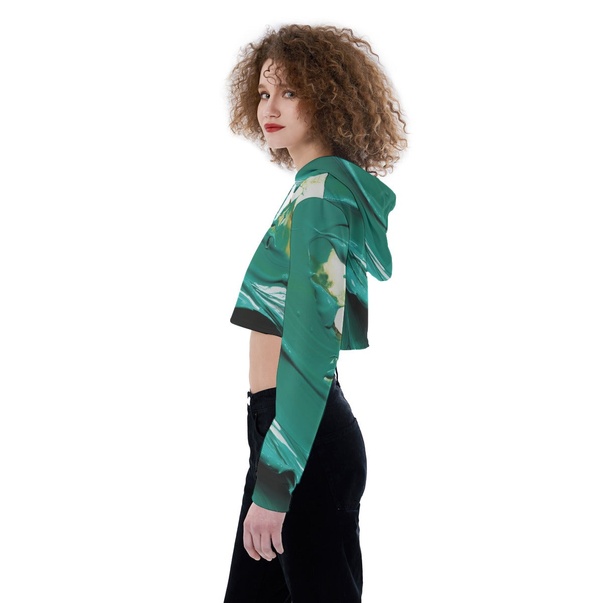 All-Over Print Women's Crop Top Hoodie