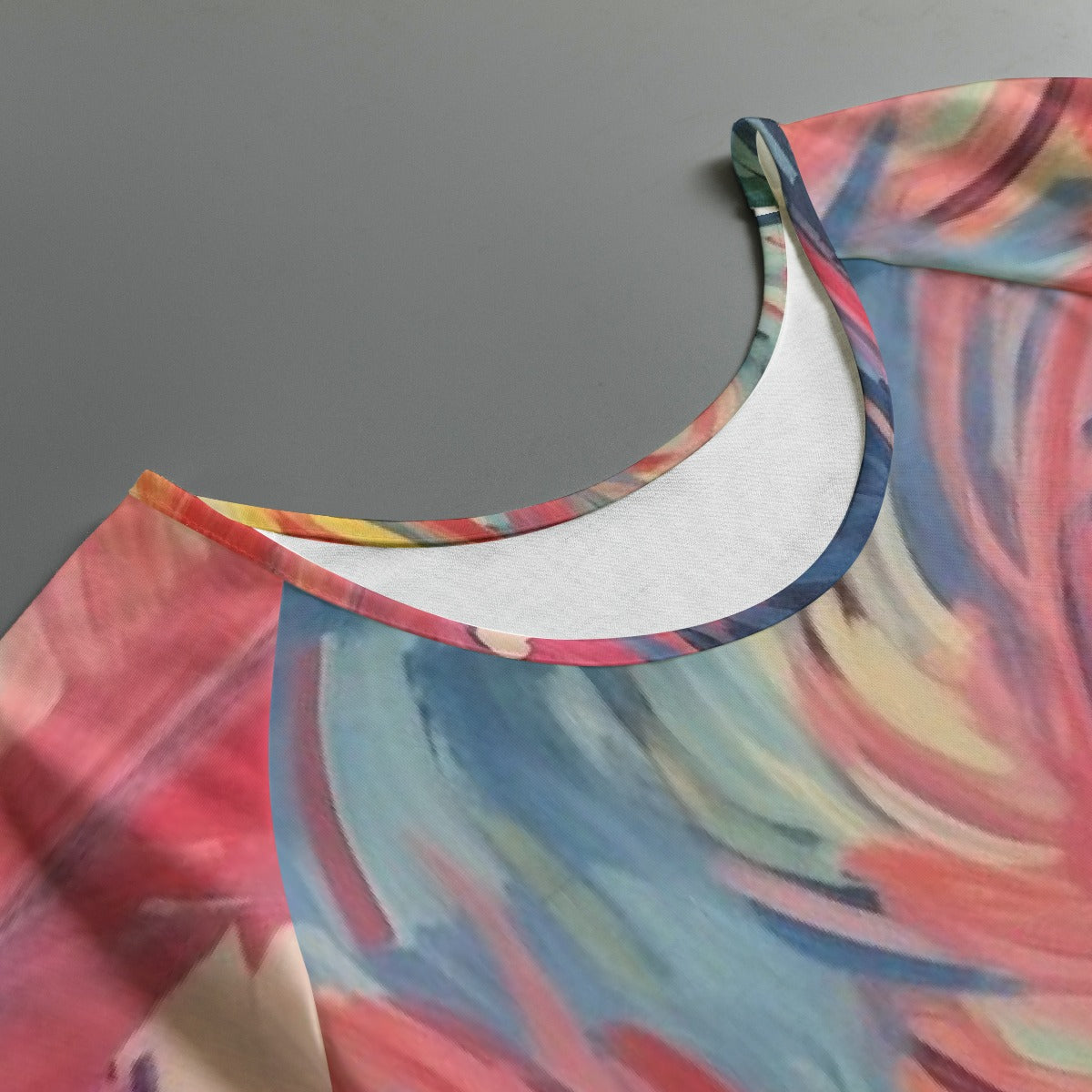 All-Over Print Women's Round Neck T-shirt With Raglan Sleeve