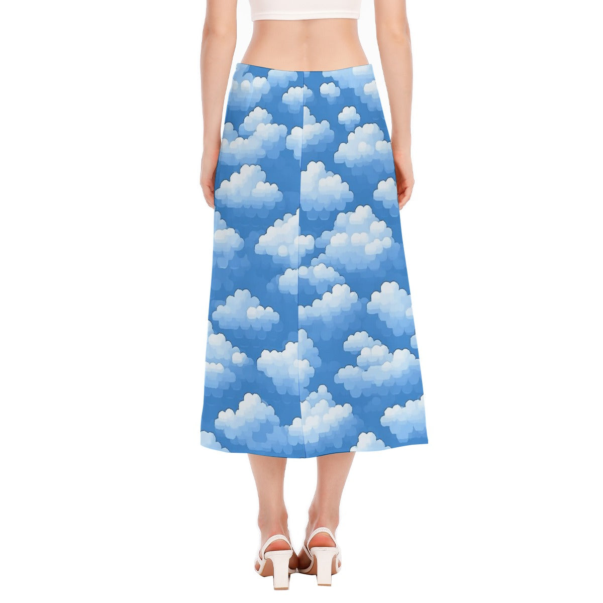 All-Over Print Women's High Slit Long Skirt