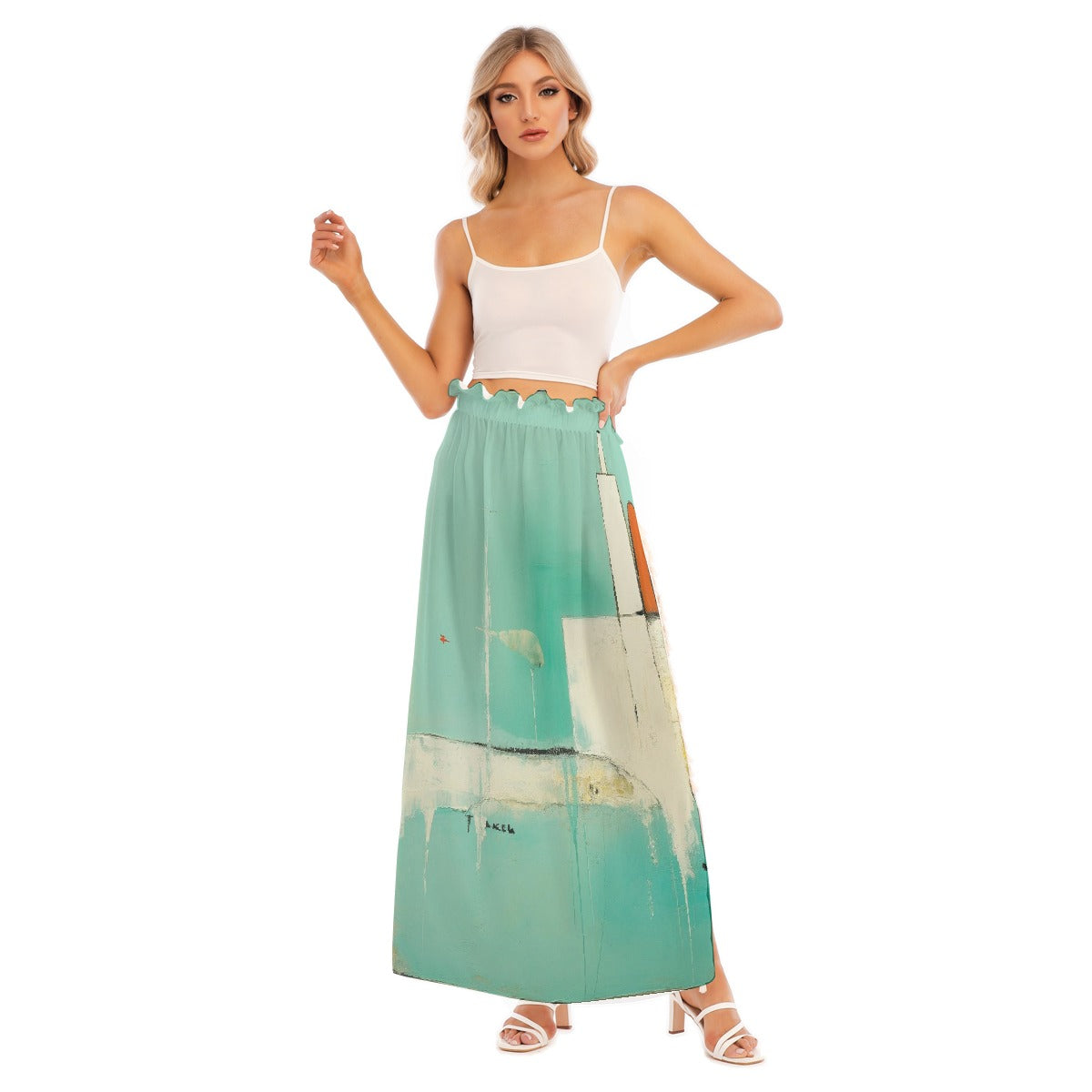 All-Over Print Women's Side Split Skirt