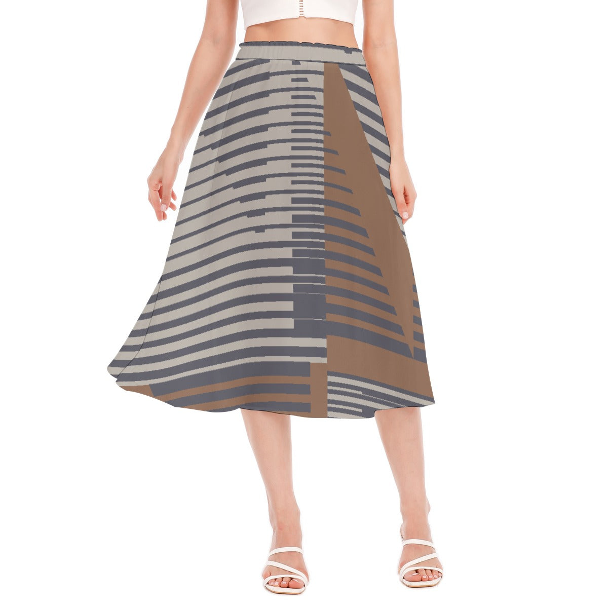 All-Over Print Women's Long Section Chiffon Skirt