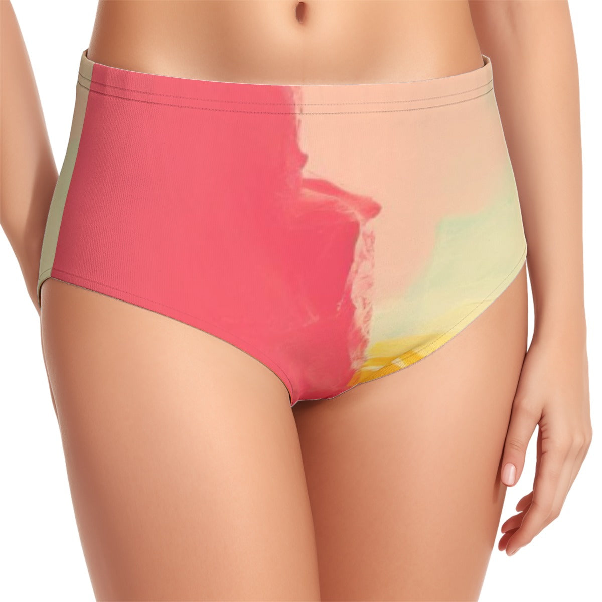 All-Over Print Women's Swimsuit Set With Halter