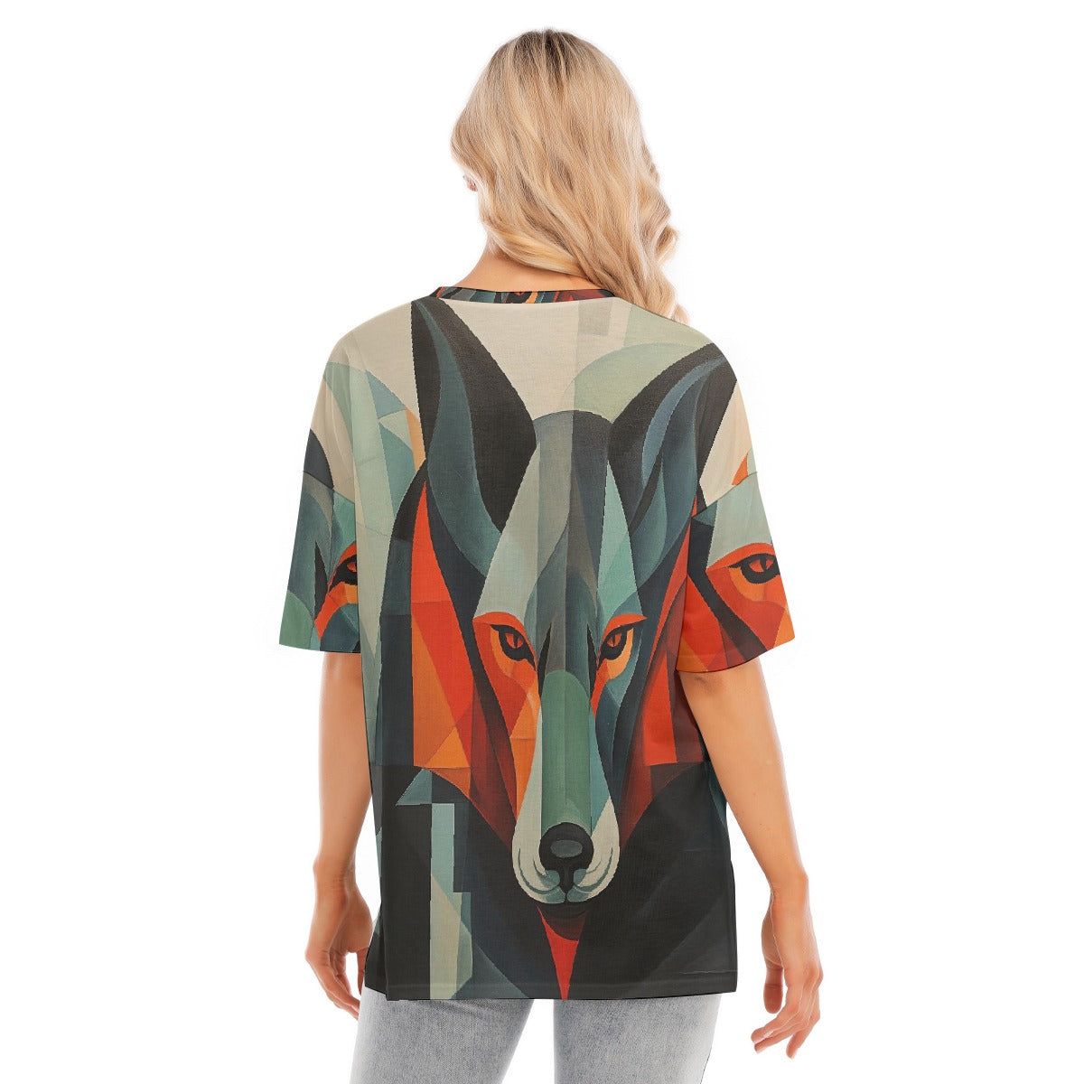 All-Over Print Women's Short Sleeves T-shirt With Hem Split