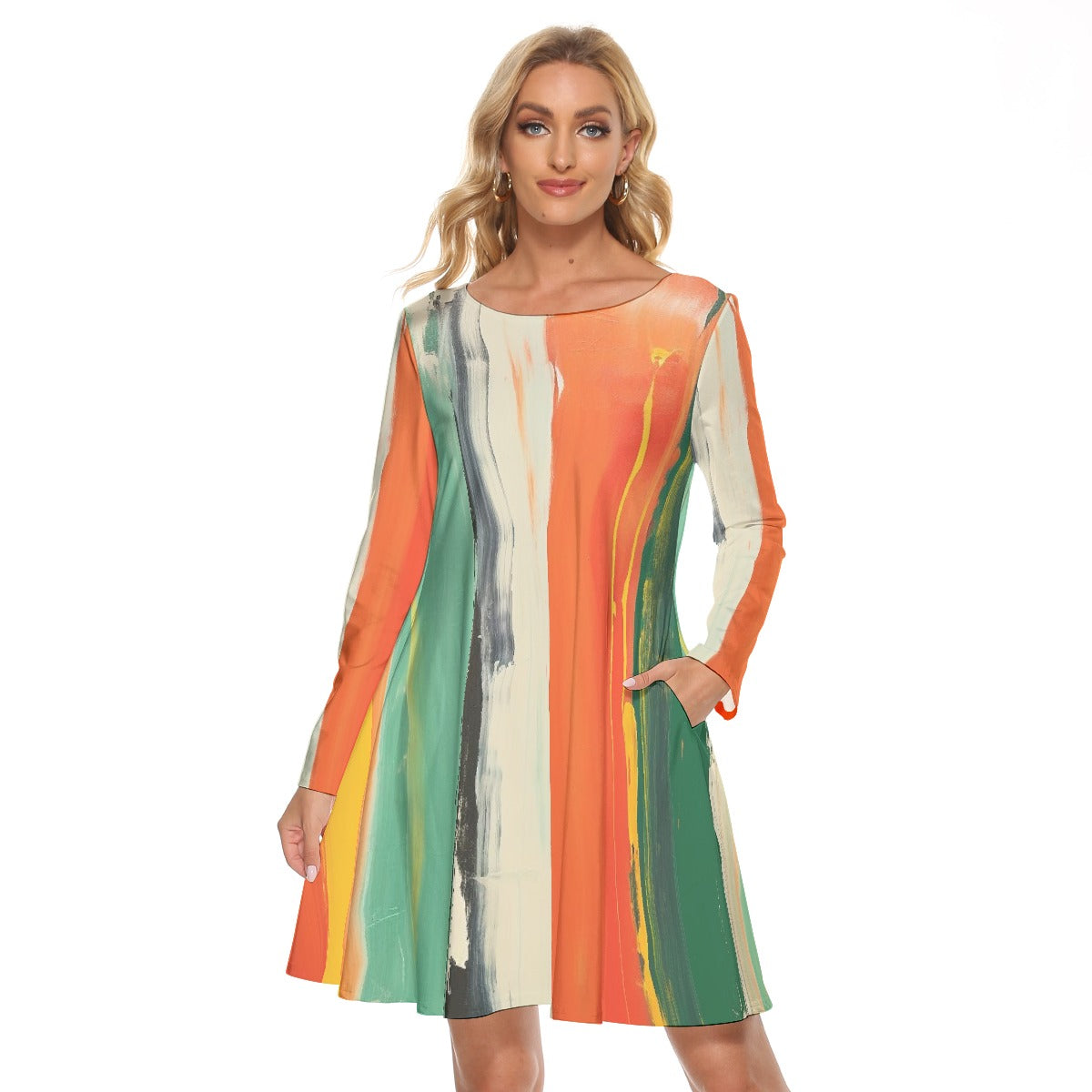 All-Over Print Women's Crew Neck Dress