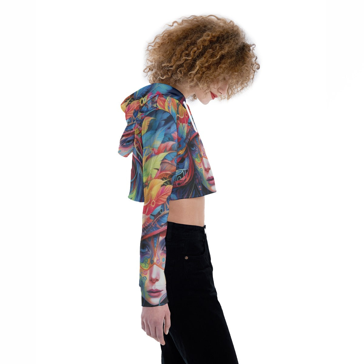 All-Over Print Women's Crop Top Hoodie