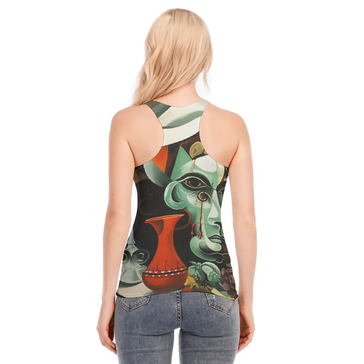 All-Over Print Women's Racer Vest | 190GSM Cotton