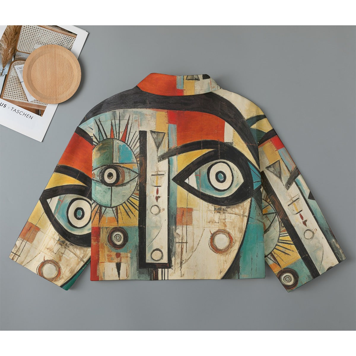 All-Over Print Women's Cropped Jacket | 245GSM Cotton