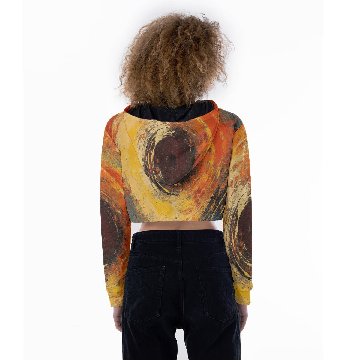 All-Over Print Women's Crop Top Hoodie
