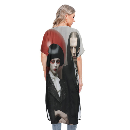 All-Over Print Women's Short Sleeve Cardigan