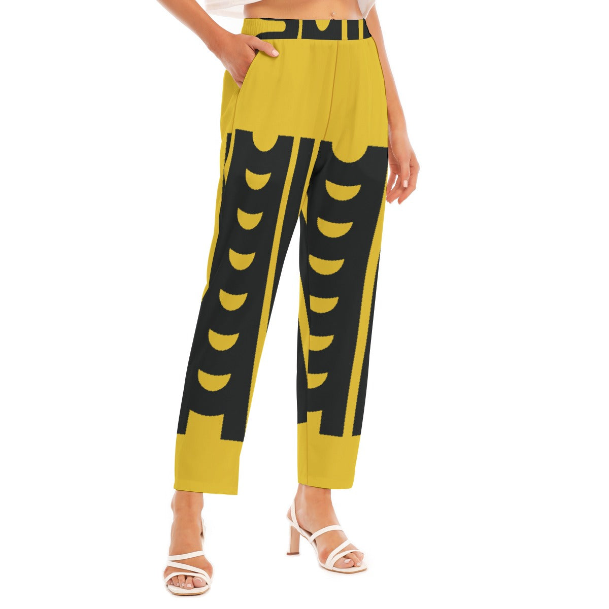 All-Over Print Women's Loose Straight-leg Pants