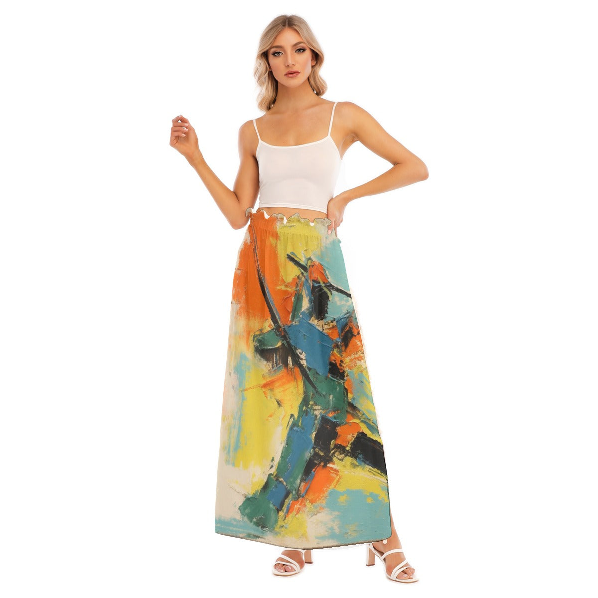 All-Over Print Women's Side Split Skirt