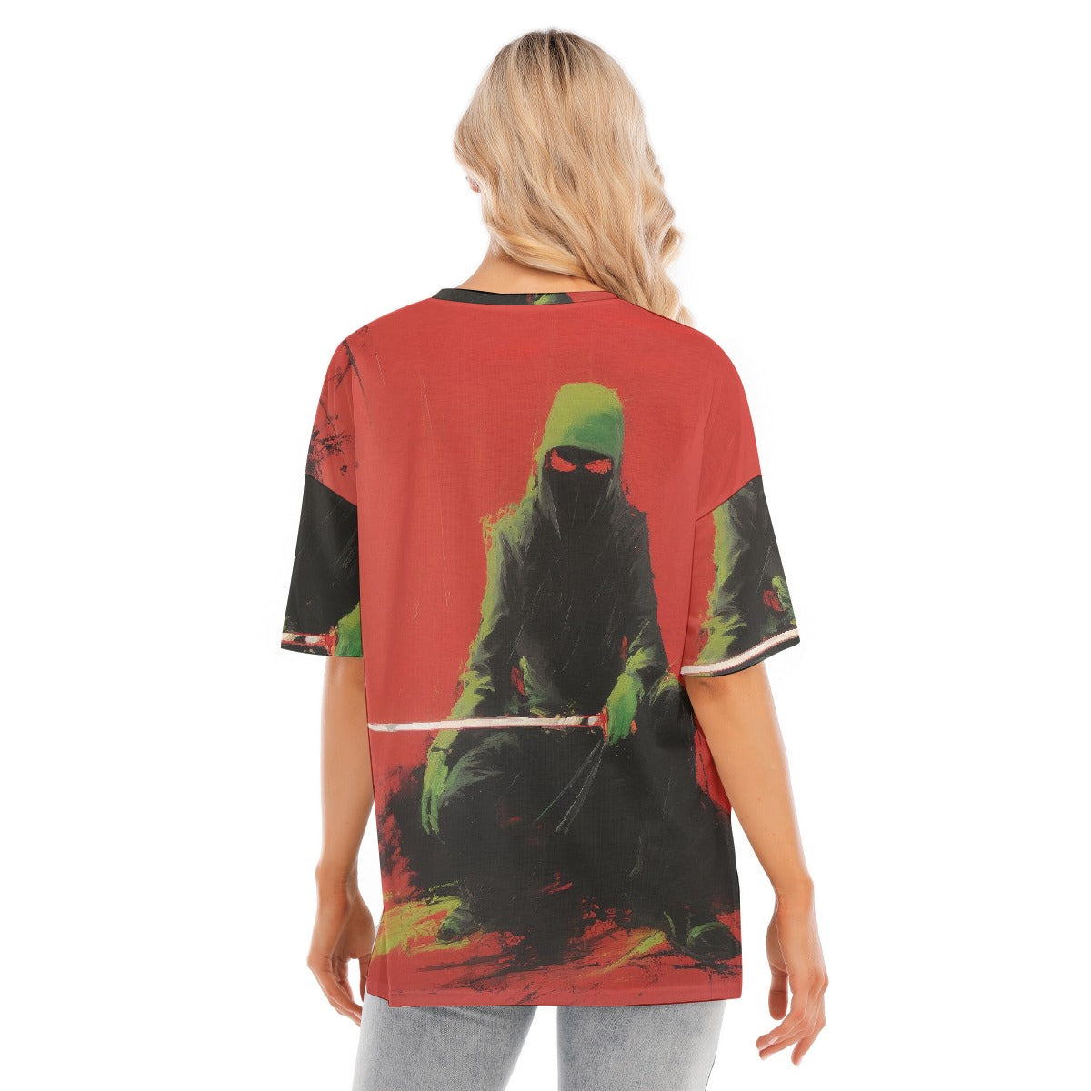 All-Over Print Women's Short Sleeves T-shirt With Hem Split