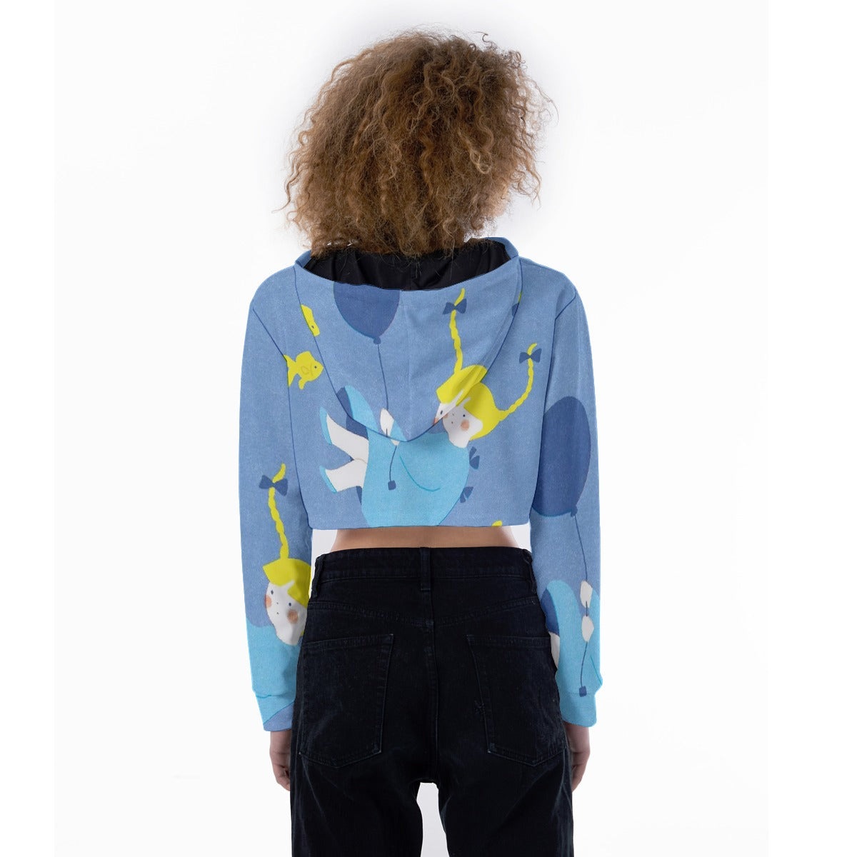All-Over Print Women's Crop Top Hoodie