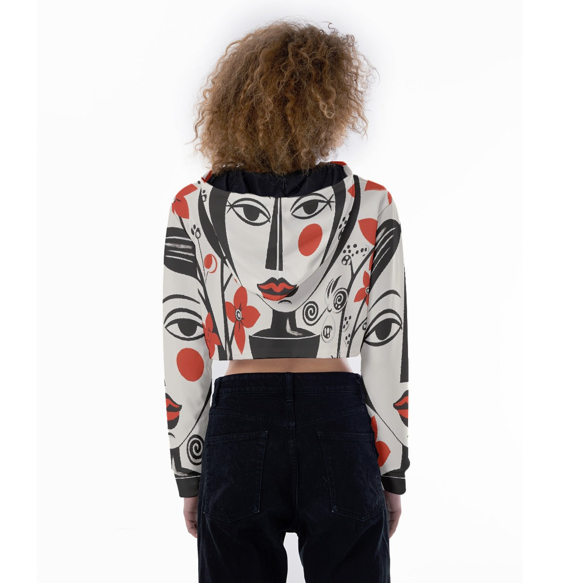 All-Over Print Women's Crop Top Hoodie