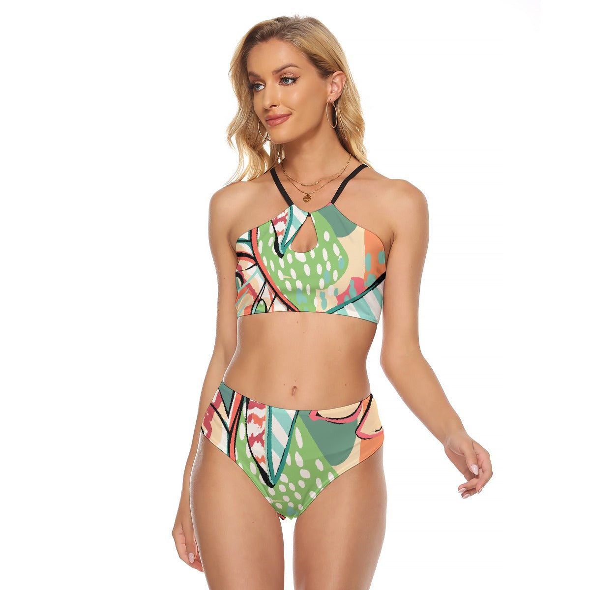 All-Over Print Women's Cami Keyhole One-piece Swimsuit