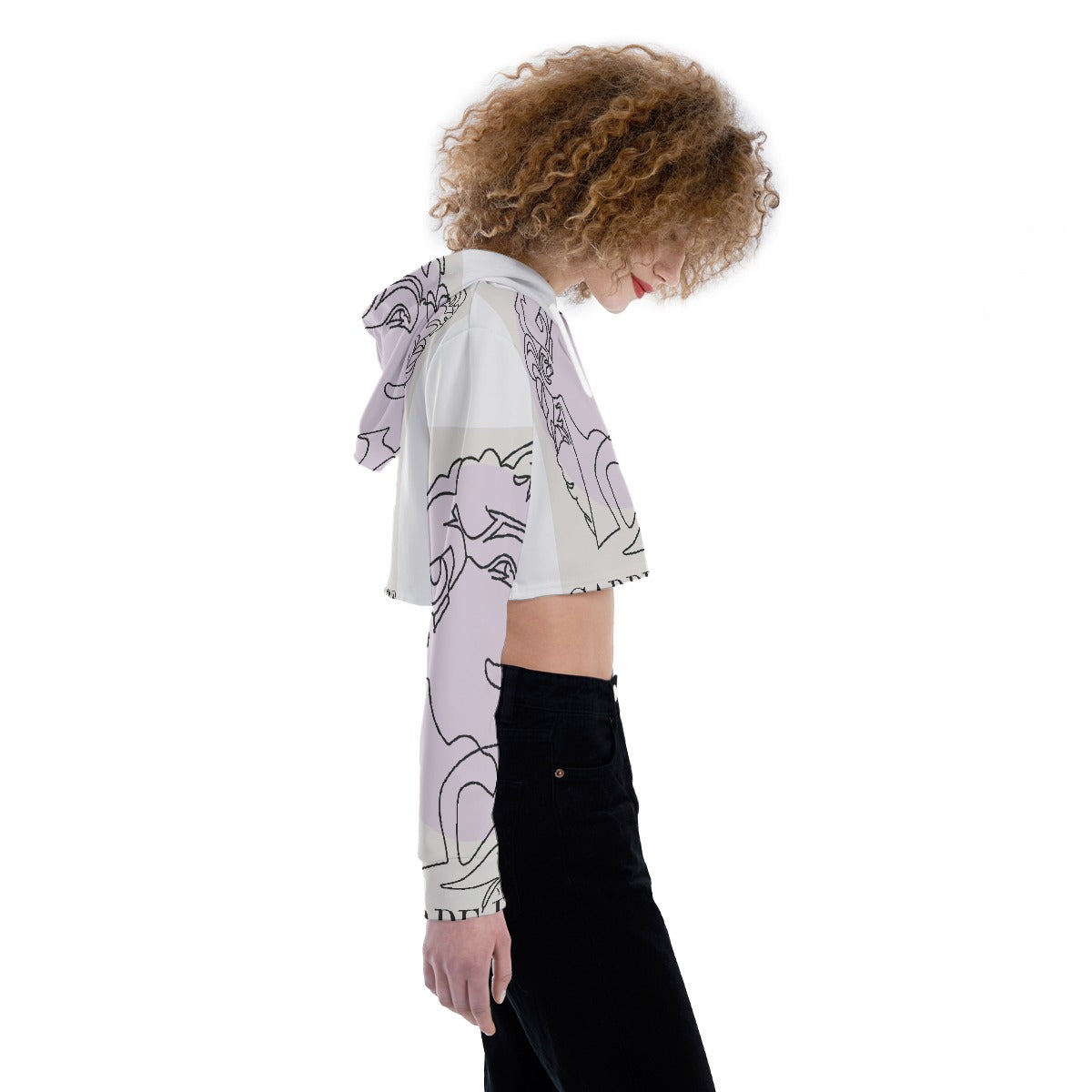All-Over Print Women's Crop Top Hoodie