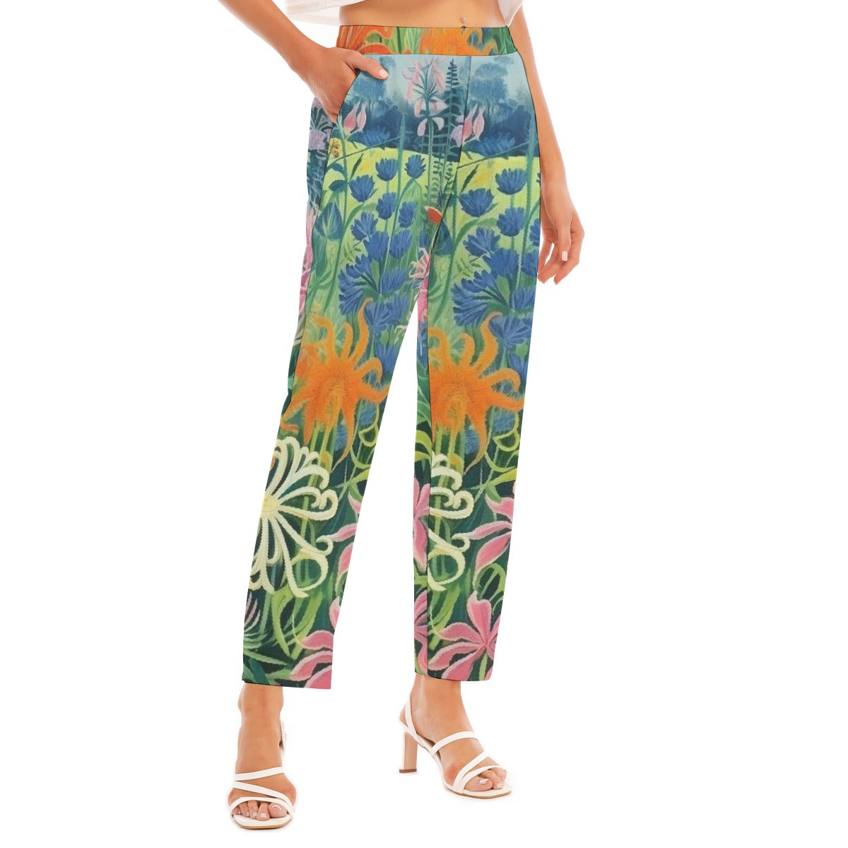 All-Over Print Women's Loose Straight-leg Pants
