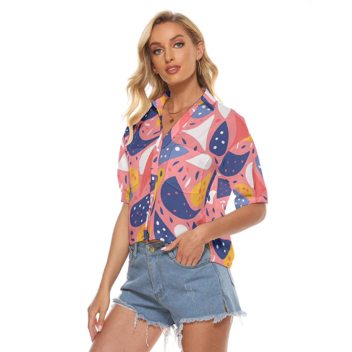 All-Over Print Women's V-neck Shirts