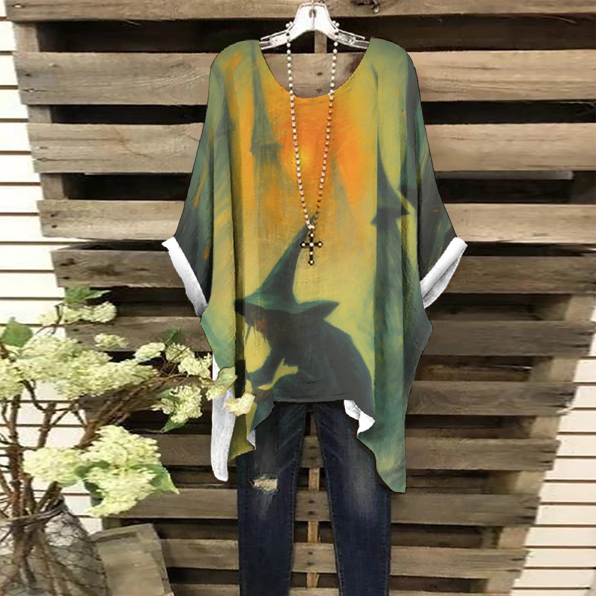 All-Over Print Women's Bat Sleeve Shirt