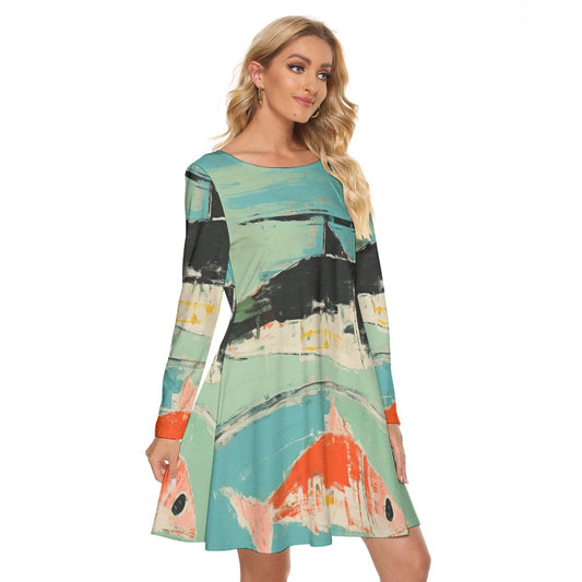 All-Over Print Women's Crew Neck Dress