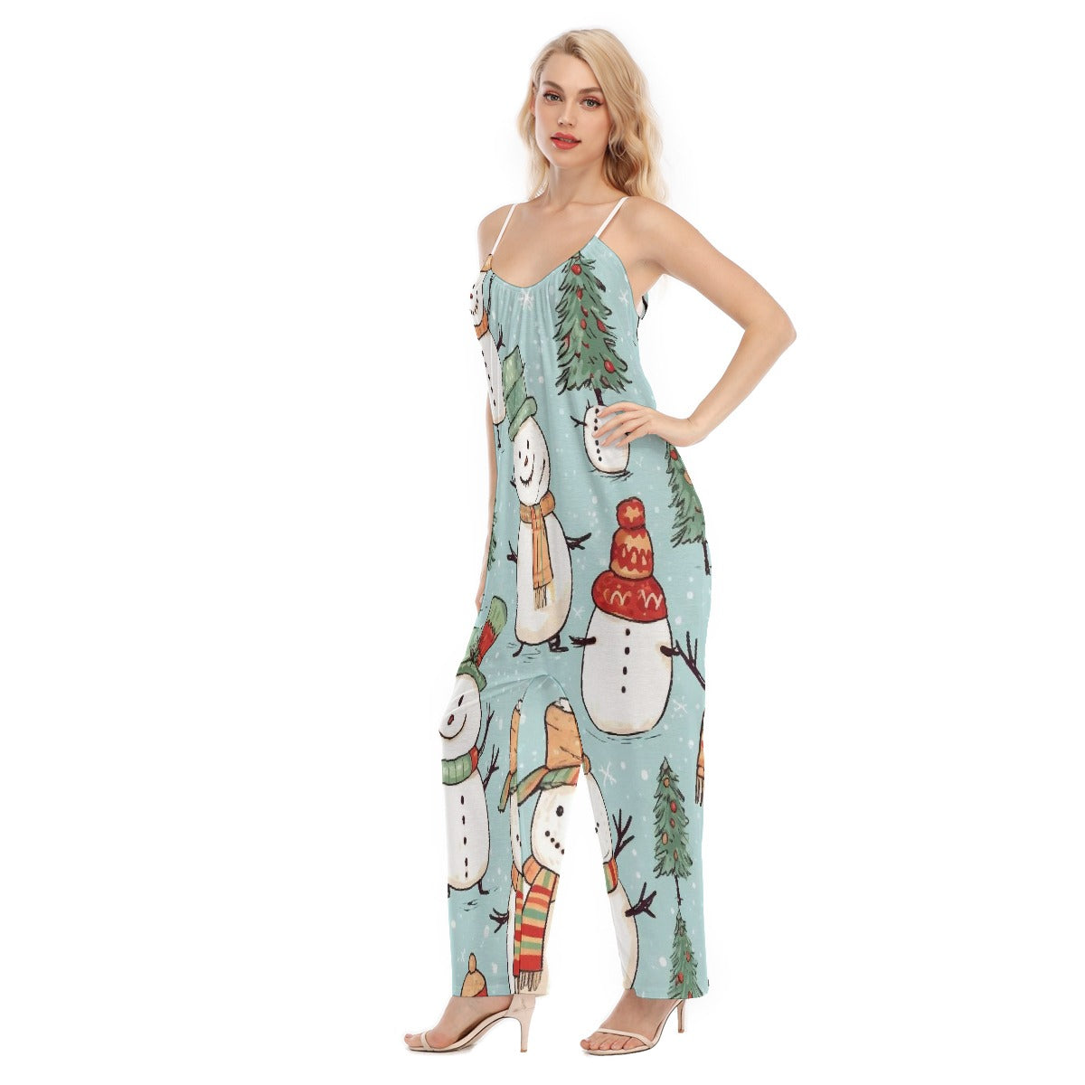 All-Over Print Women's Loose Cami Jumpsuit