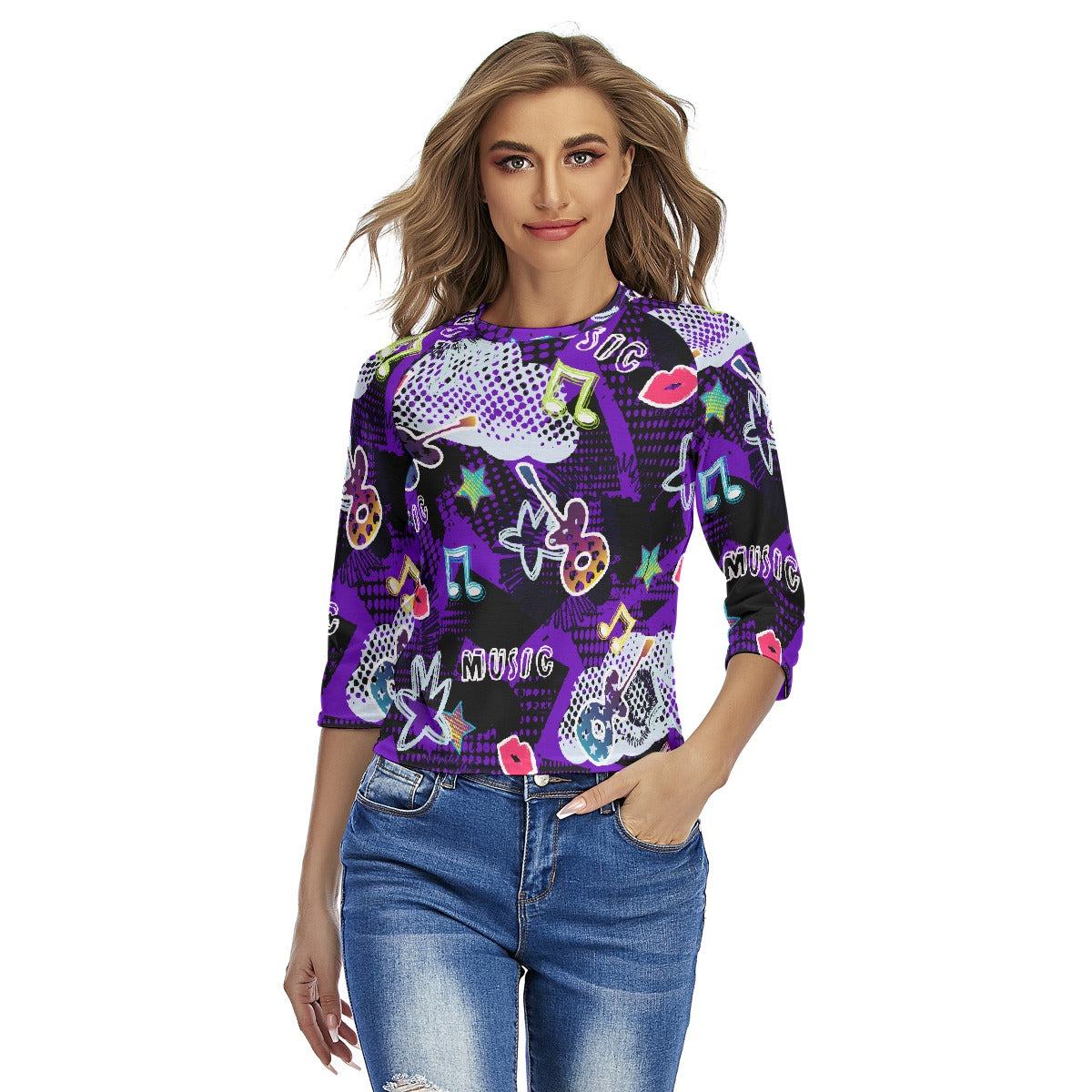 All-Over Print Women's Raglan Sleeves T-shirts