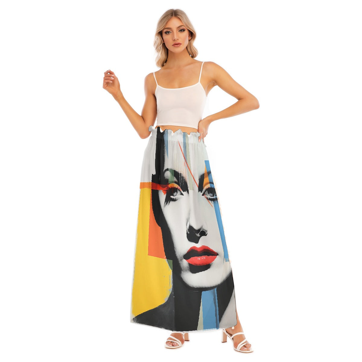 All-Over Print Women's Side Split Skirt