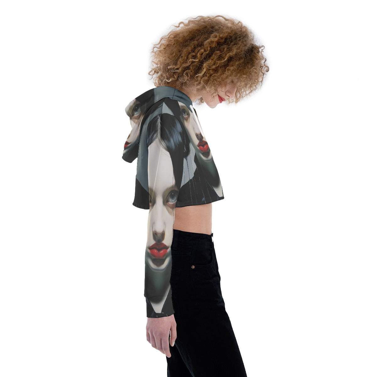 All-Over Print Women's Crop Top Hoodie