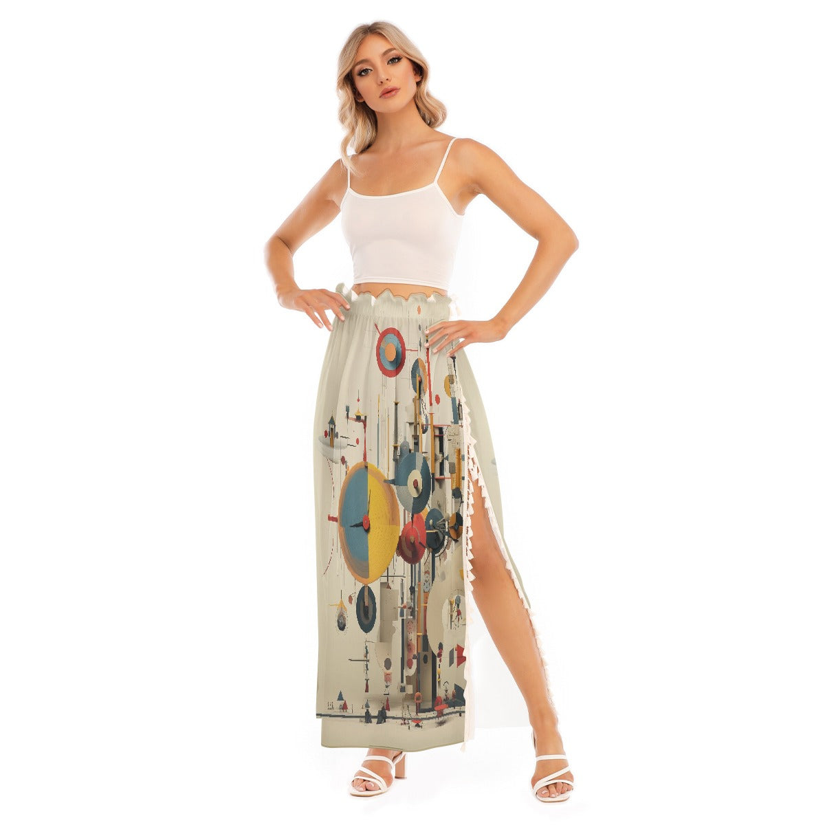 All-Over Print Women's Side Split Skirt