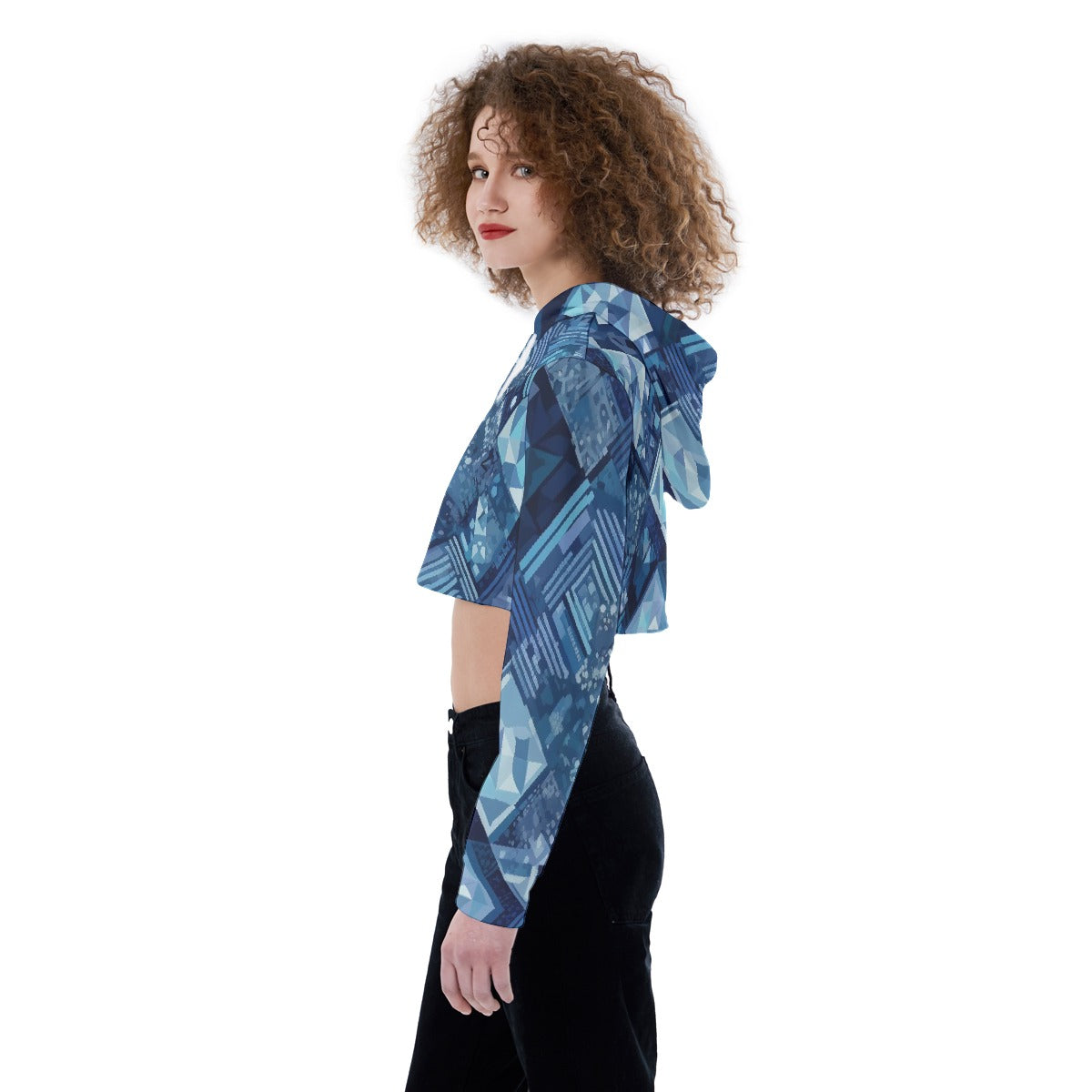 All-Over Print Women's Crop Top Hoodie
