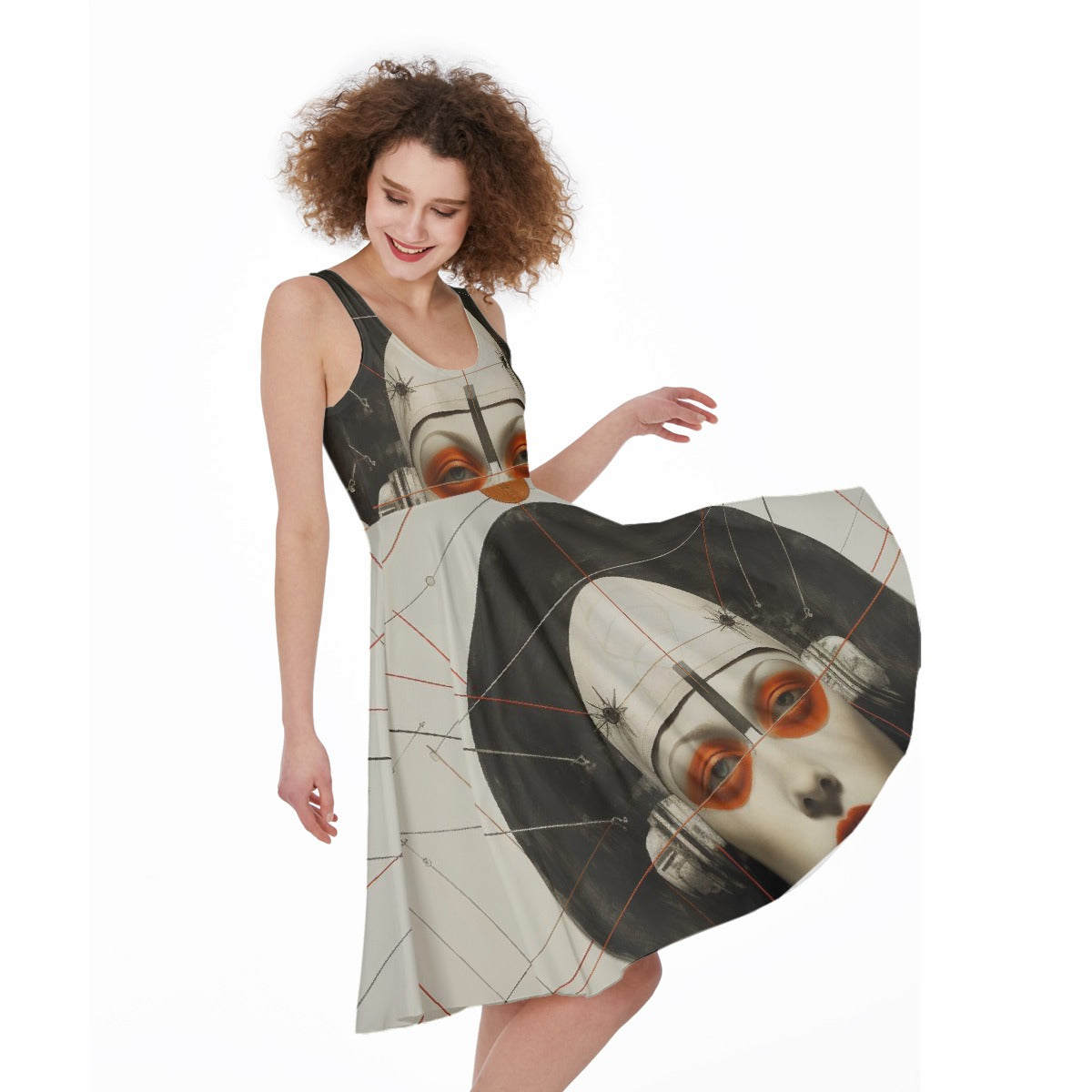 All-Over Print Women's Sleeveless Dress