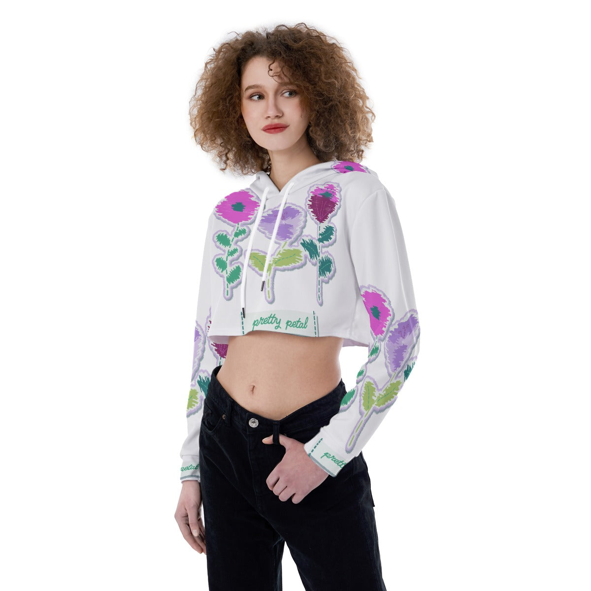All-Over Print Women's Crop Top Hoodie