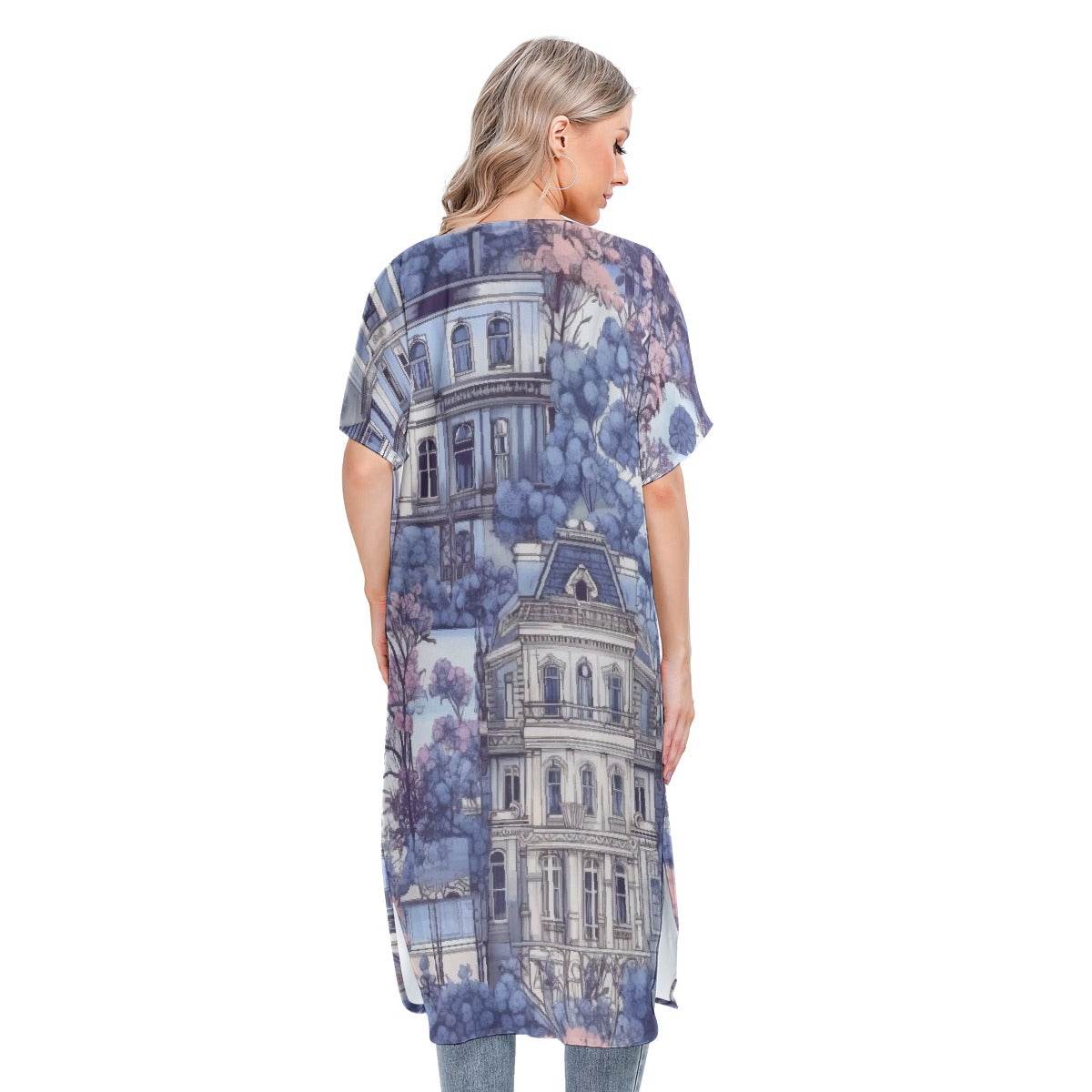 All-Over Print Women's Short Sleeve Cardigan