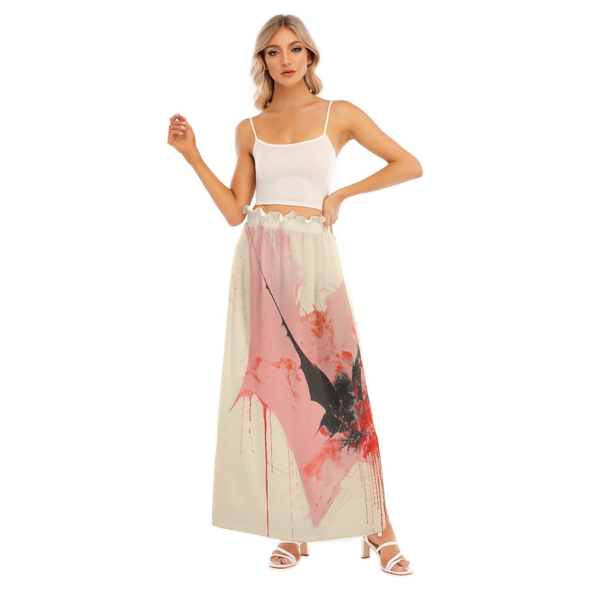 All-Over Print Women's Side Split Skirt