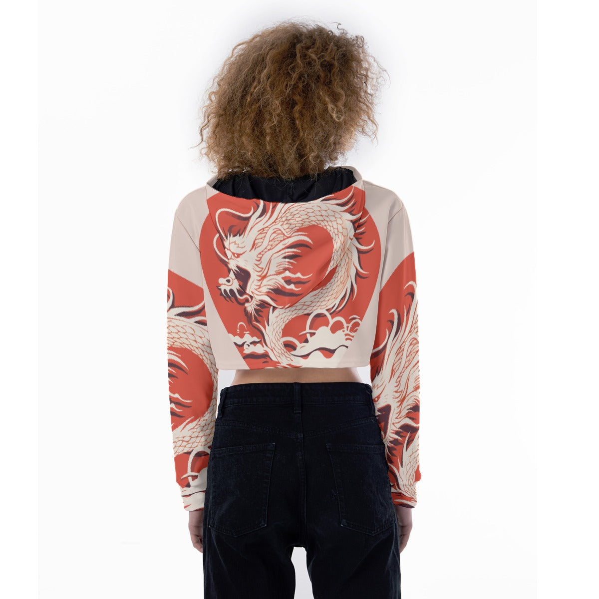 All-Over Print Women's Crop Top Hoodie