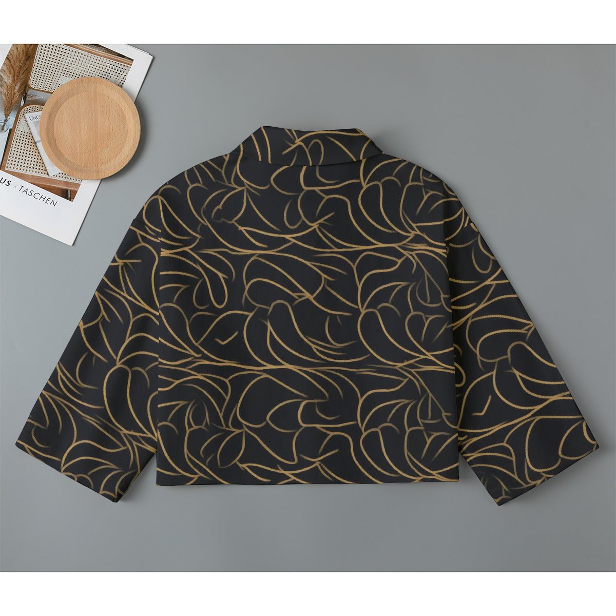 All-Over Print Women's Cropped Jacket | 245GSM Cotton