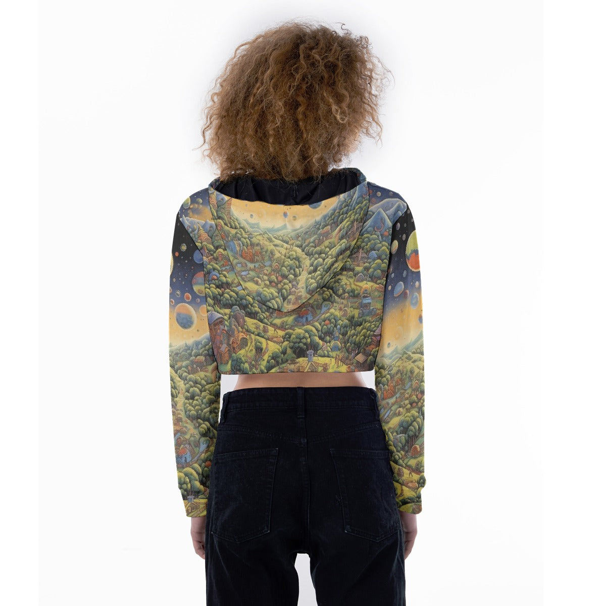 All-Over Print Women's Crop Top Hoodie