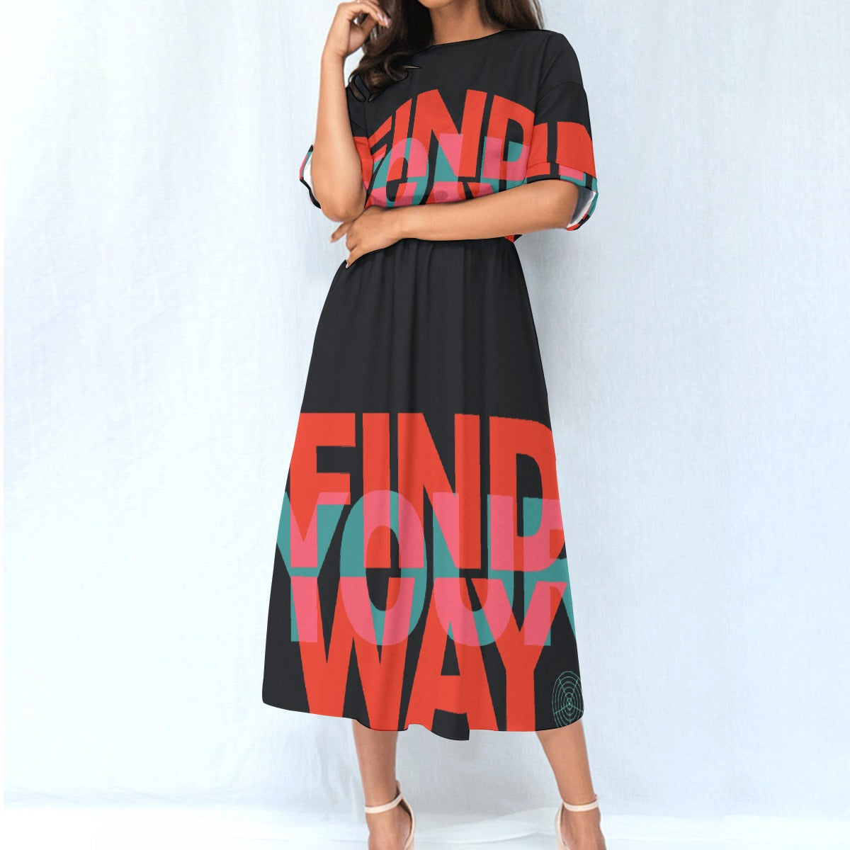 All-Over Print Women's Elastic Waist Dress