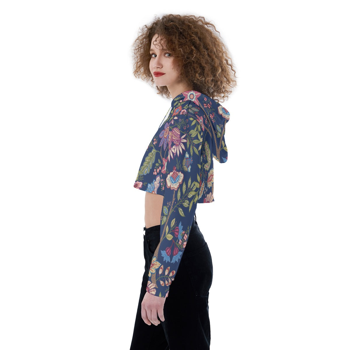 All-Over Print Women's Crop Top Hoodie